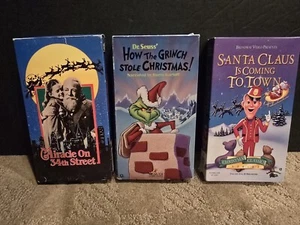 Christmas VHS Lot 3 - GRINCH, Santa Is Coming To Town, Miracle On 34th VG - Bild 1 von 1