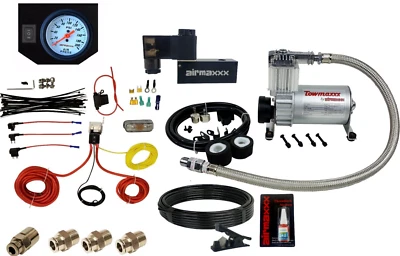 airmaxxx In-Cab Tow Assist Air Control Kit w/Compressor Dump Valve & White Gauge - Image 1 of 4