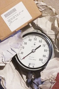 Adjustable Pressure Gauge Gage 0-100lbs 5" dia 6685-01-128-9788 - Bild 1 von 3