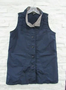 NEU Sun Kim Comfy USA Navy Blau Taupe Wasserabweisend Oversized Long Weste XS - Bild 1 von 6