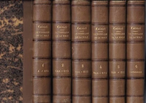 La BIBLE Dictionnaire Chronologie Géographie d'Augustin CALMET 6T Complets 1783  - Picture 1 of 12