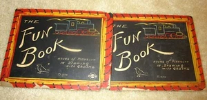 Rare 1920 Saalfield THE FUN BOOK Hours of Pleasure Drawing with Chalk Chalkboard - Picture 1 of 5
