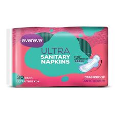 Evereve Ultra Sanitary Napkin Pads, XXL Size, Pack Of 30 Pcs Napkins