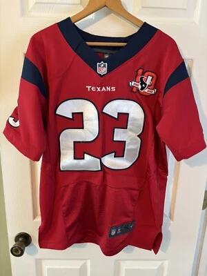 Camiseta cosida para hombre rara Nike Onfield Houston Texans #21 Ezekiel Elliott talla 44 Foto 1 de 4