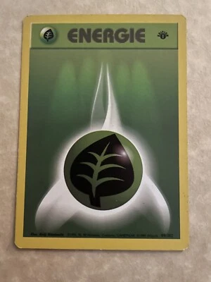 Pokemon Card Grass Energy Base Set 1st Edition German 99/102 - Image 1 of 2