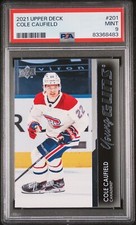 2021-22 Cole Caufield PSA 9 Upper Deck Young Guns Mint Rookie Rc #201
