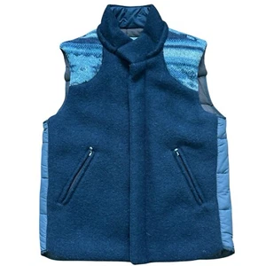Master Coat Men’s Wool & Puffer Hybrid Vest - Size 48 - Blue - Unique Design - Picture 1 of 8
