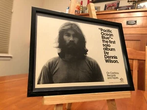 KLEINES 6x8 GERAHMTES DENNIS WILSON (BEACH BOYS) "PACIFIC OCEAN BLUE" LP ALBUM CD ANZEIGE - Bild 1 von 2