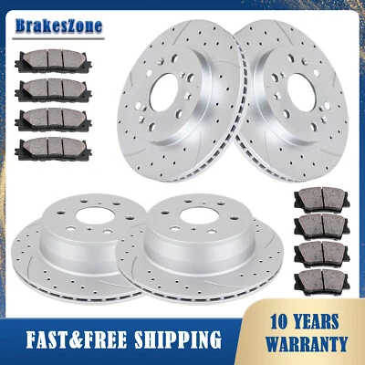Fit for Chevrolet Suburban 1500 Front Rear Brake Rotors Pads Kit Drilled Brakes - Image 1 of 4