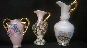 VIER MINIATUR KRÜGE MIT GOLDBESATZ - Bild 1 von 5