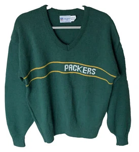 Suéter Cliff Engle PACKERS Equipo de Fútbol Americano NFL Talla M Cuello en V Mezcla de Lana DE COLECCIÓN - Imagen 1 de 12