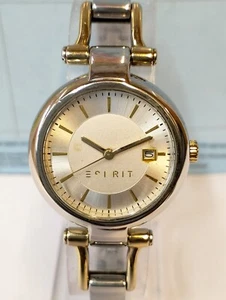 ESPRIT QUARTZ PATINA SILVER DIAL 107632 WOMEN'S FULL WORKING ALL ORG. VINTAGE - Picture 1 of 21