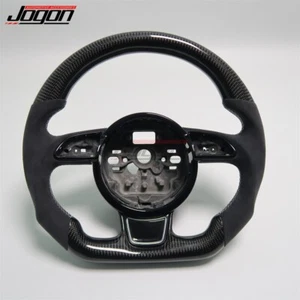 Alcantara Leather Carbon Steering Wheel For AUDI A3 A4 A5 S3 S4 S5 2013-2016 - Picture 1 of 9