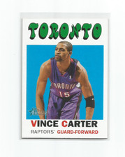 VINCE CARTER (Toronto Raptors) 2000-01 TOPPS HERITAGE CARD #18