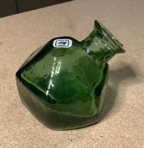 Mexikanisches geformtes grünes Glas Tintenfass - Blasen - Sechseck - Bild 1 von 9