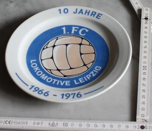 10 jahre lokomotive leipzig 1FC fussball teller alt top deko 1976 colditz gdr - Picture 1 of 16
