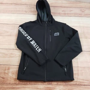 Raised By Water Jacke Herren Small Schwarz Weiß Outdoor Parka Reißverschluss Kapuze Erwachsene - Bild 1 von 10