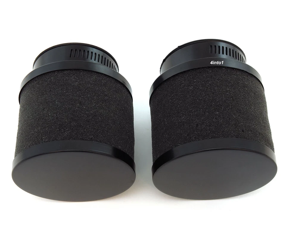2 Pack 50mm Black Foam Pod Air Filter Cleaner Honda Kawasaki Suzuki Yamaha ATV - Image 1 of 1