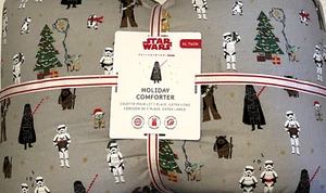 Pottery Barn Teen Disney Star Wars Holiday Comforter XL Twin NEW 68" x 91" Kids - Picture 1 of 3