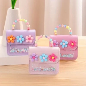 Cute Flowers Kids Shoulder Bag Pearl Handbags Children's Messenger Bag - Picture 1 of 19