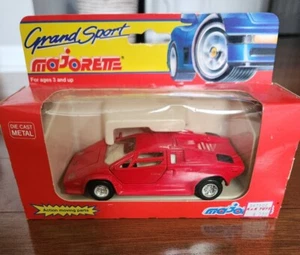 NEU! Vintage Majorette Lamborghini Countach rot Grand Sport Druckguss Auto #2504 - Bild 1 von 7