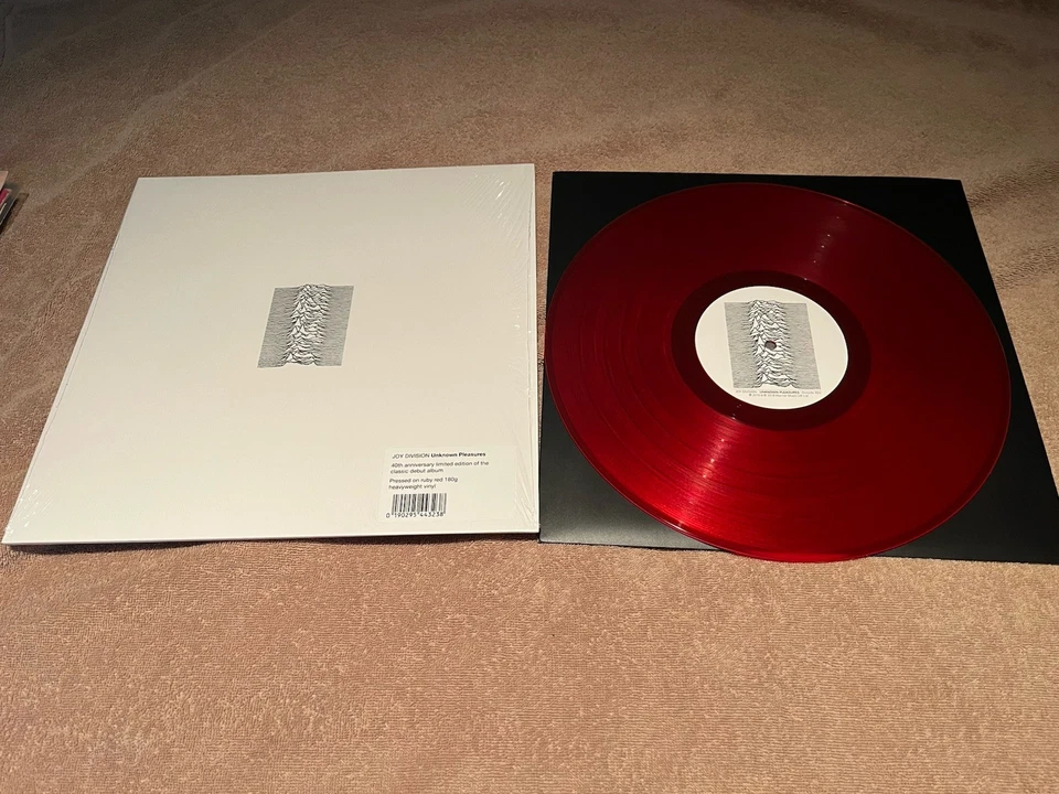 JOY DIVISION “UNKNOWN PLEASURES” 40th Anniv RUBY RED 180g LP M/M In Shrink - Image 1 of 1