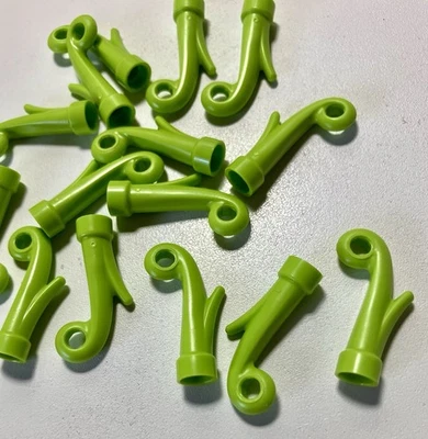 Lego 100 New Pieces Plant Grass Stem 1x1 w/ Curl Lime Green 15279 - Image 1 of 2