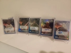 2024 Topps Chrome Star Wars Purple Refractor Auto /199 Lot Of (5) - Picture 1 of 11