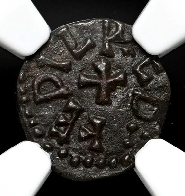 ANGLOSAJÓN, Northumbria. Aethelred II, AD 843-850. AE Styca, S-865, NGC AU Det Foto 1 de 4