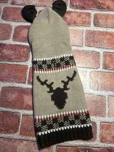 Pup Crew Christmas Holiday Season Reindeer XS Dog Pullover Hood Sweater Clothing - Picture 1 of 4