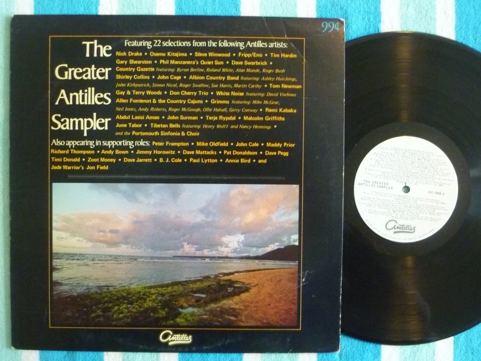 Various THE GREATER ANTILLES SAMPLER LP 1977 Nick Drake/Tim Hardin/Fripp & Eno - Image 1 of 1