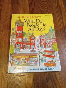 VTG RICHARD SCARRY'S What Do People Do All Day? Hard Cover Abridged Edtn 1968,79 - Picture 1 of 16