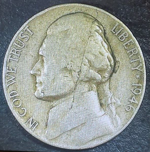 1946 Jefferson Nickel FS-801 + Rim/Rim Die Cracks W/retained Cud. Rare! Cool!!! - Picture 1 of 14