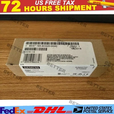 New Siemens 6ES7193-4CG20-0AA0 6ES7 193-4CG20-0AA0 terminal module for ET 200S - Image 1 of 2