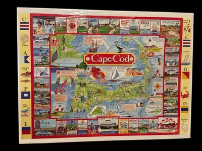 Rompecabezas Cape Cod MA 1996 vintage sellado montaña blanca 1000 piezas 24"x30" ¡NUEVO! Foto 1 de 4