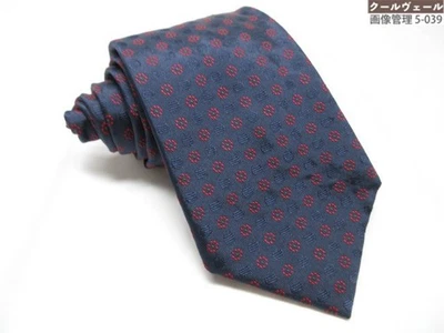 Corbata Brioni para hombre seda azul marino oscuro lunares y motivos florales Italia Foto 1 de 4