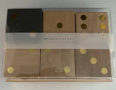 West Emory Wooden Dice Set In A Wooden Box HH-587 - Image 1 of 3