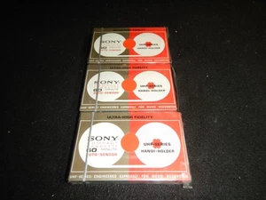 3 Vintage Sony compact cassette UHF-Series Auto Sensor all sealed Japan C-60K - Picture 1 of 12