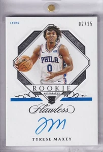2020-21 Panini Flawless Rookie Autograph Tyrese Maxey True RC Auto 02/25 - Bild 1 von 2