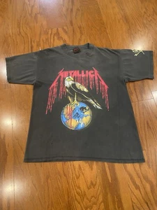 Vintage Metallica No Where Else To Roam Tour Tee 1994 Pushead Eagle Grail Size L - Picture 1 of 6