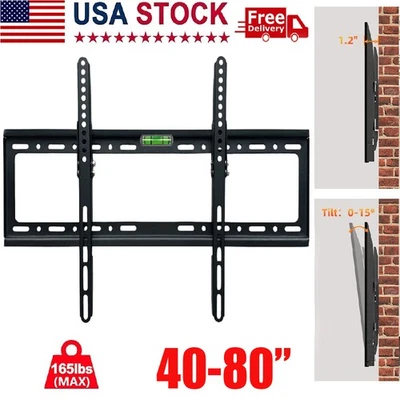 TV Wall Mount Bracket Tilt for 32 40 42 43 46 47 50 52 55 60 65 70 80inch Screen - Image 1 of 4