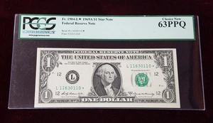 1969A $1  Federal Reserve Note | PCGS UNC 63 PPQ |  San Francisco STAR NOTE - Picture 1 of 2