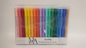 AECHY 18PCS Curve Textmarker Stift Set, Dual Tip Marker Stifte 18 verschiedene Formen - Bild 1 von 5