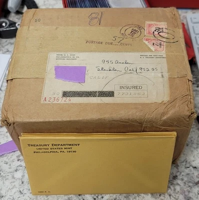 Original Mint Box with 45 Unopened 1964 US Proof Sets Amazing Time Capsule! LOOK - Image 1 of 4