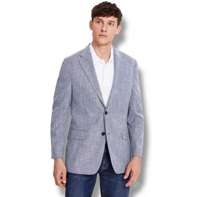 Abrigo deportivo Tommy Hilfiger Gene Blazer para hombre talla 42L azul denim nuevo con etiquetas - $295 Foto 1 de 4