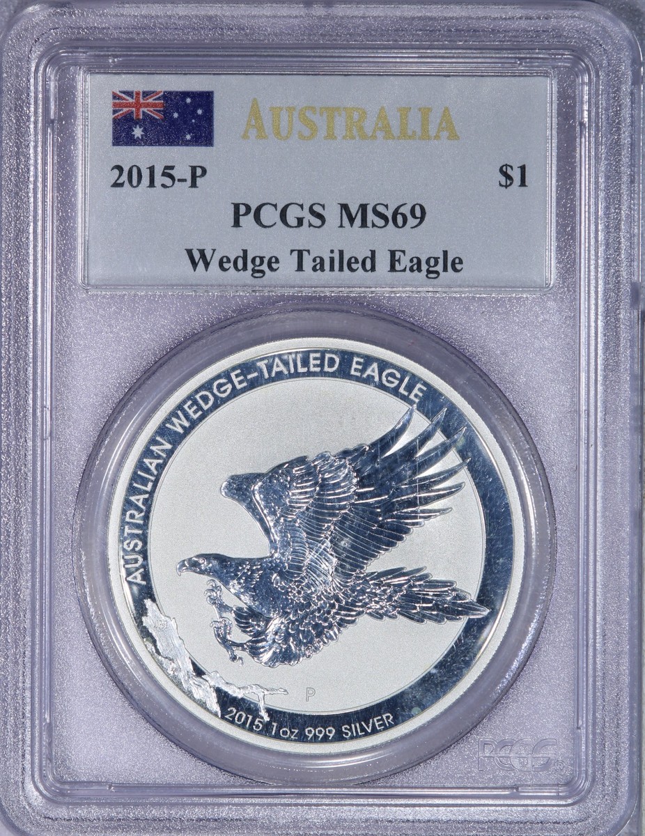 オーストラリア 2015年 ＄1 ウェッジテイルイーグル PCGS MS70 1 oz Australian Wedge Tail Eagle Silver Coin MS70 l JM Bullion™