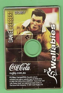 #D569. DANIEL HERBERT RUGBY UNION COCA COLA CD ROM CARD #7 - Bild 1 von 2