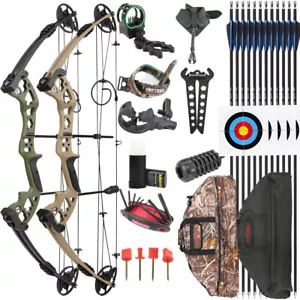 Archery Compound Bow 30-55lbs Let-off 70% Hunting Adjustable Adult Target - Picture 1 of 22