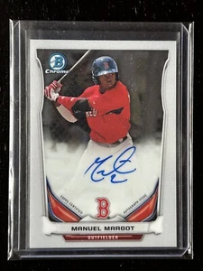 2014 Bowman Chrome Manuel Margot #BCAP-MM Auto Rookie RC Los Angeles Dodgers - Picture 1 of 2
