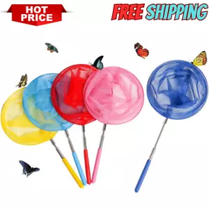 Kids Telescopic Butterfly Fishing Nets Great for Grabbing Insects Bugs Fish - Picture 1 of 7
